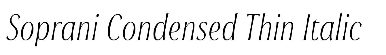Soprani Condensed Thin Italic